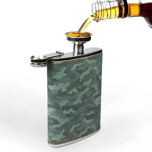 Miniatura 10 de Juego de frasco de acero inoxidable de regalo para hombres, 8 onzas, bar, fiesta, camping, barbacoa, portátil, bolsillo