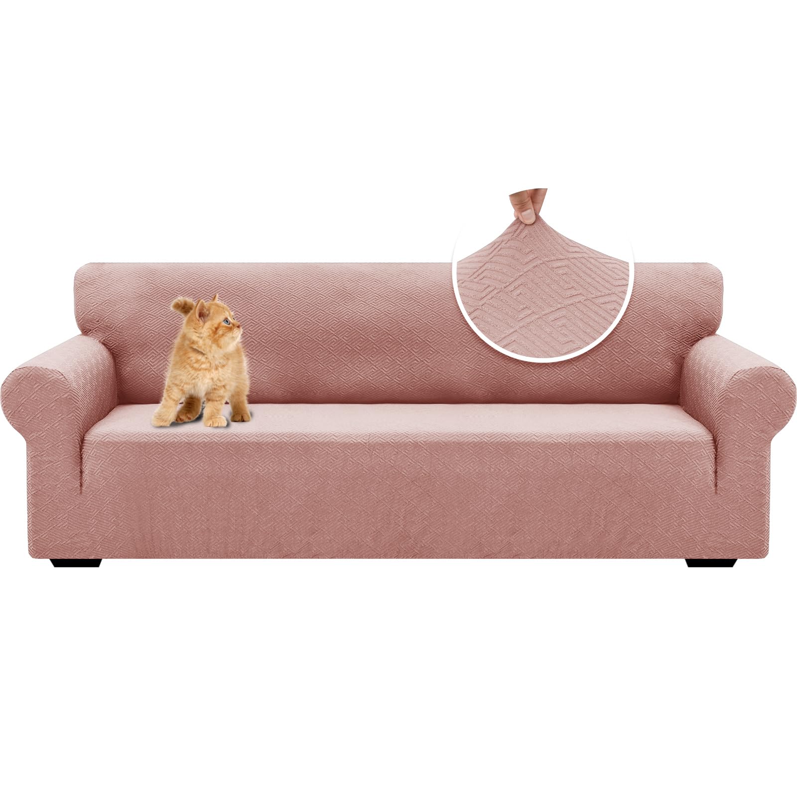 Housse de canapé extensible grand salon familial lavable
