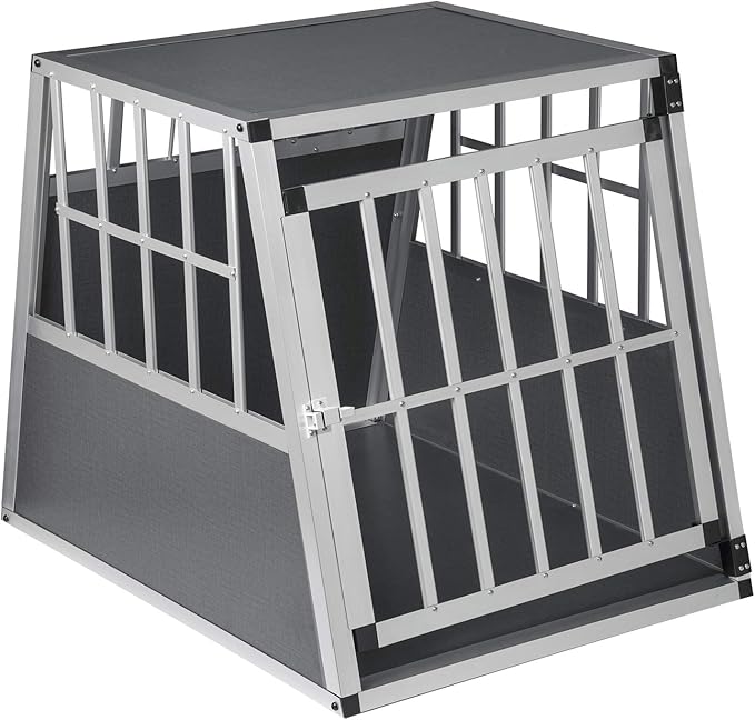 EUGAD Aluminium Hundetransportbox 65x85x71cm mit Sicherheitsverschluss