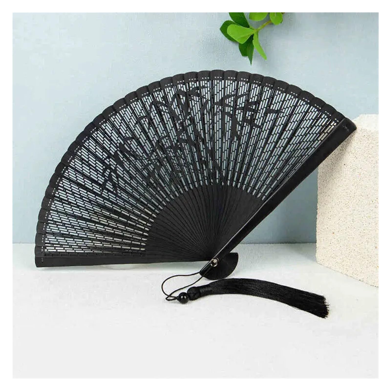 DYMKIE 1PC Folding Fan Hollowed-Out Hand Held Dance Fans Party Favor Gifts Women Photo Prop Tool Art Craft(3)