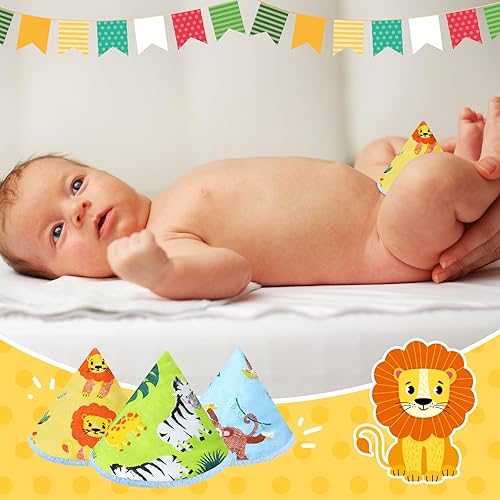 Miniatura 3 de Timgle 10 fundas de terciopelo coral para orina para bebé, fuerte absorción de agua, protector de orina para bebé, gorro de orina reutilizable,