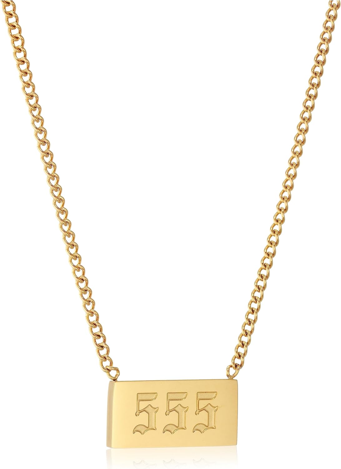 Angel Number Stainless Steel Pendant Necklace (555)