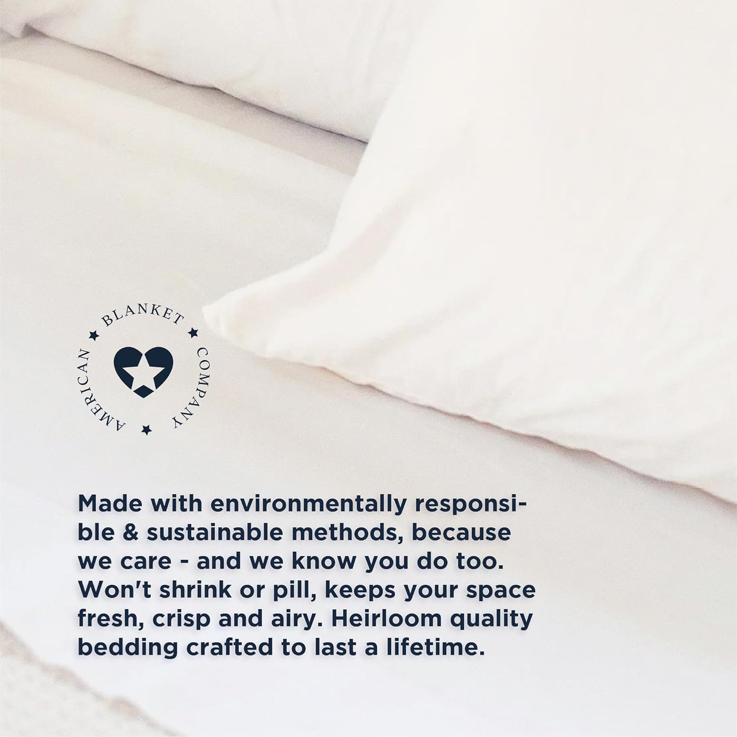 100% Cotton Sheets - King Flat White 115" x 125" | Made in USA