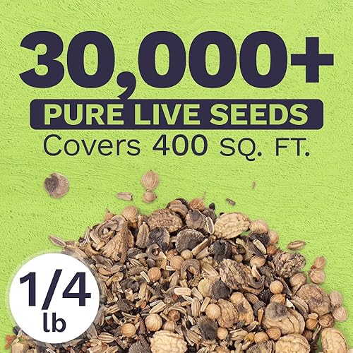 Miniatura 3 de Wildflower Seeds - Mezcla de flores comestibles  Bolsa de 14 de libra más de 30,000 semillas anuales y perennes polinizadas abiertas