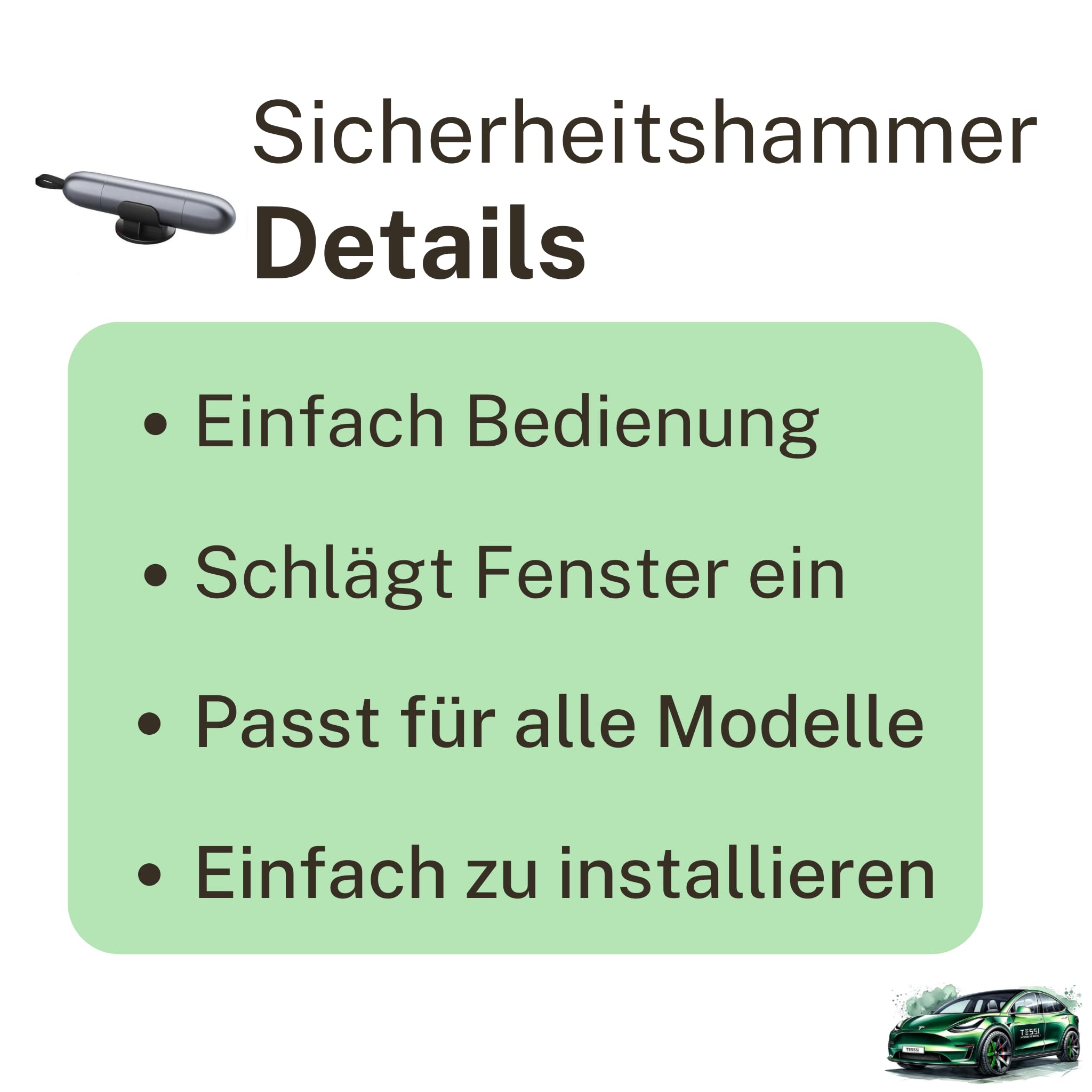 2 Stück Notfallhammer, Sicherheitshammer, 2 In 1 G Produktbild-Vorschau 9