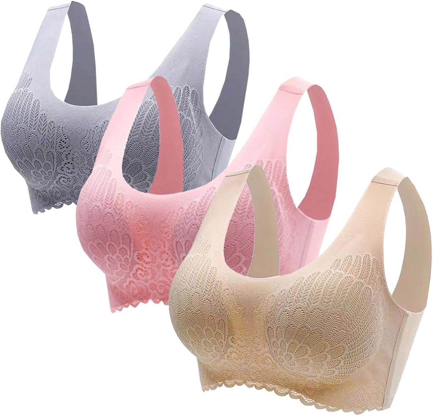 Reggiseno sportivo da donna, senza ferretto, senza cuciture