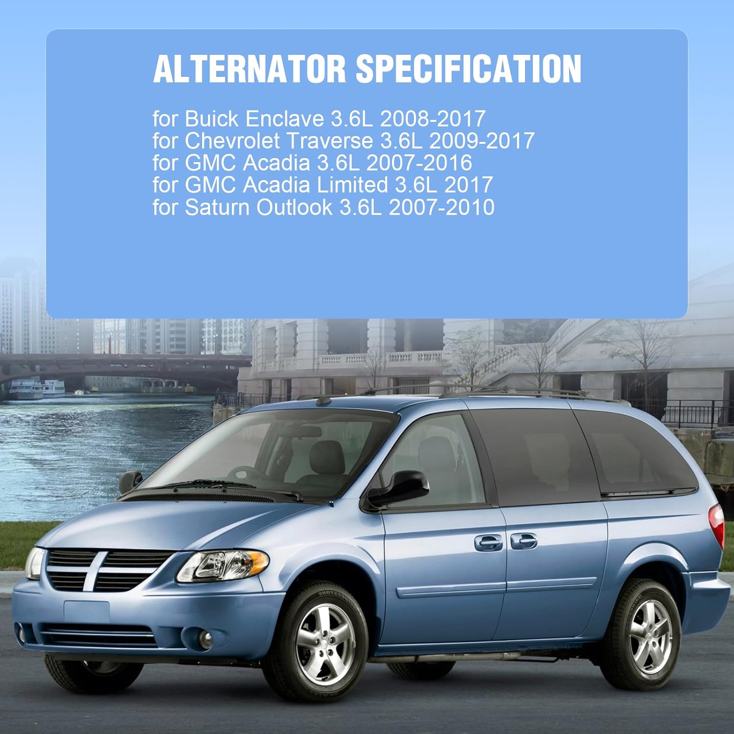 High Output Alternator for GMC for Acadia 2007-2016 for Buick for Enclave 2008-2016 for Chevrolet for Traverse 2009-2016