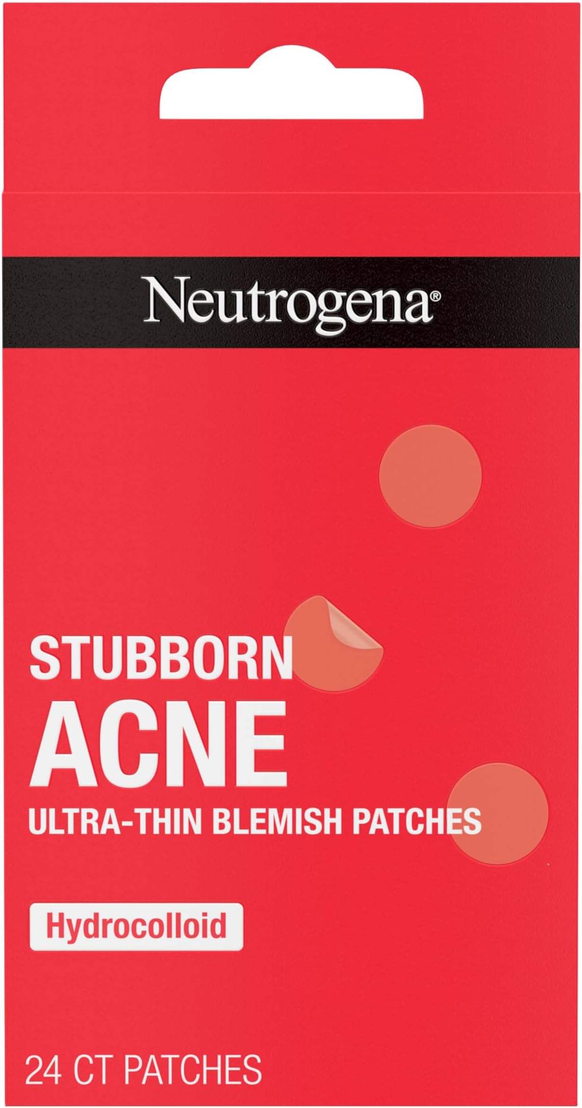 Stubborn Acne Blemish Patches, Ultra-Thin Hydrocolloid Acne Patch Absorbs Fluids & Removes Impurities To Help Pimples Look Smaller After One Use, 24 Patches, Clear, 24 Count