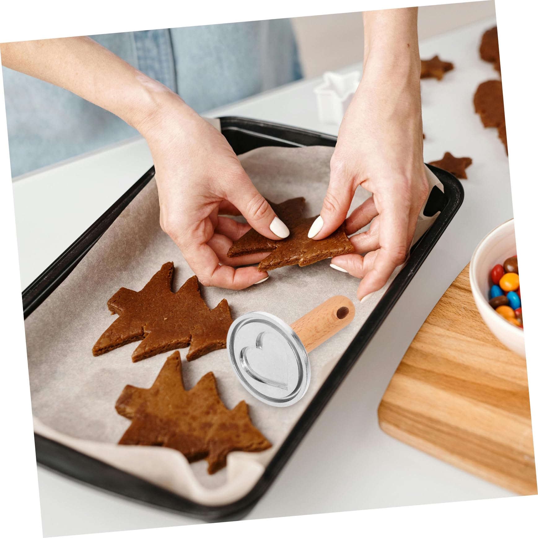 Ciieeo 8 Piezas Molde De Galletas De Galletas Para Hornear Molde Para Hornear 3D Molde Onigiri Cortadores De Galletas Sellos De Galletas Para Hornear Molde De Galletas 3D Molde De
