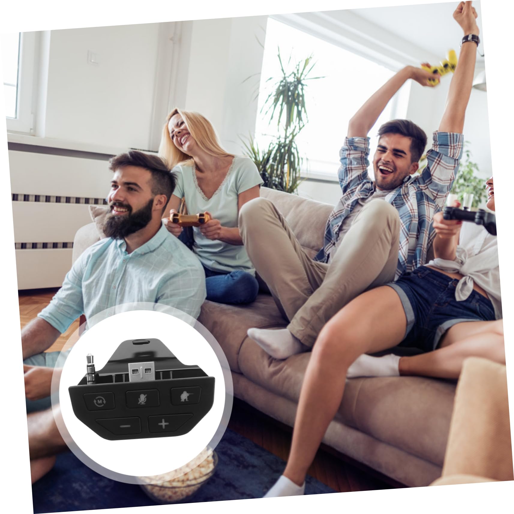 BESTonZON 2pièces Adaptateur Audio Stéréo pour Manette Casque Facile Design Et Communication