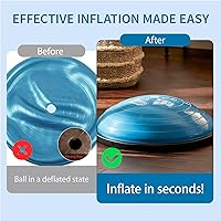 Vista 3 de Bomba de bola de ejercicio compatible con Bosu Balance Trainer, bomba de aire de mano para pelota de ejercicio, bomba de mano portátil