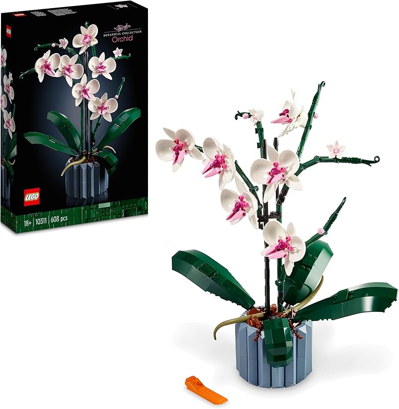 LEGO Botanicals L’Orchidée - Plantes ou Fleurs Artificielles d'Intérieur pour Décoration de Maison - Loisirs Créatifs pour Adulte - Idée Cadeau pour Femme ou Homme 10311
