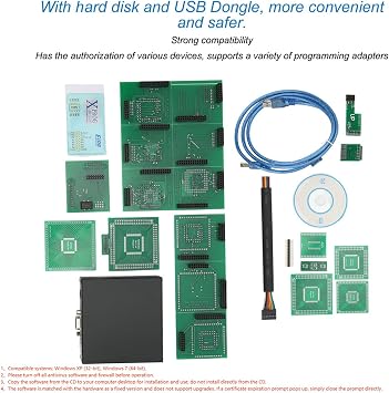 Automotive UPA USB Programmer Auto ECU Programmer Tool Kit Autocomputern Debugging Diagnose Reparaturprogrammmit USB Dongle Auto Programming Tool für 7 Für XPROG M V5.55
