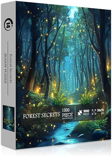 Rompecabezas imposible para adultos de 1000 piezas, rompecabezas de fantasía de bosque mágico, rompecabezas difíciles de naturaleza