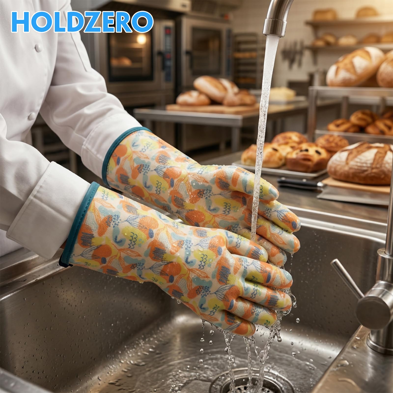 Guantes de silicona líquida de grado alimenticio, resistentes al calor, impermeables, transpirables, para hornear, cocinar, asar, graffiti, impresión artística grande