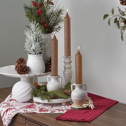 Miniatura 6 de Root Candles Juego de 4 velas sin perfume para cena, sin goteo, con cera de abeja mejorada, Timberline Collenette, en caja, 9 pulgadas, Portobello