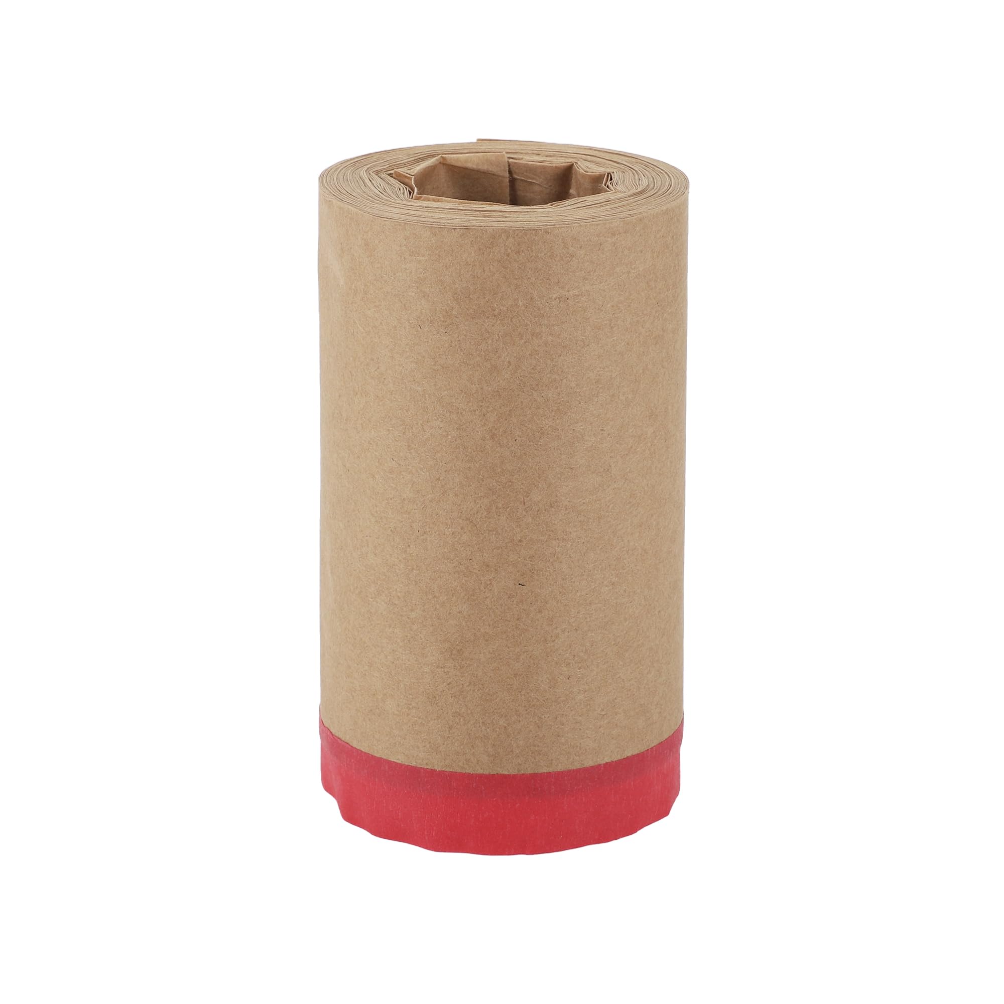 HOPESPANNER Pre-Taped Masking Paper Automotive Paint Masking Paper Kraft Paper Natural Fiber Material 1 Pc 1500x20cm / 49.21ftx7.87 Brown Red