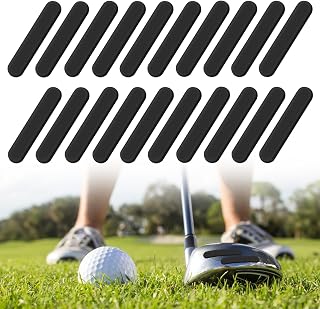 Qkhcable 20-teiliges Golf-Bleiband – schwarzes Klebeband-Set für Golfschläger – fügen Sie Schwunggewicht hinzu, beschwertes Band für Tischtennis, Paddel, Tennis, Badmintonschläger, Eisenputter –