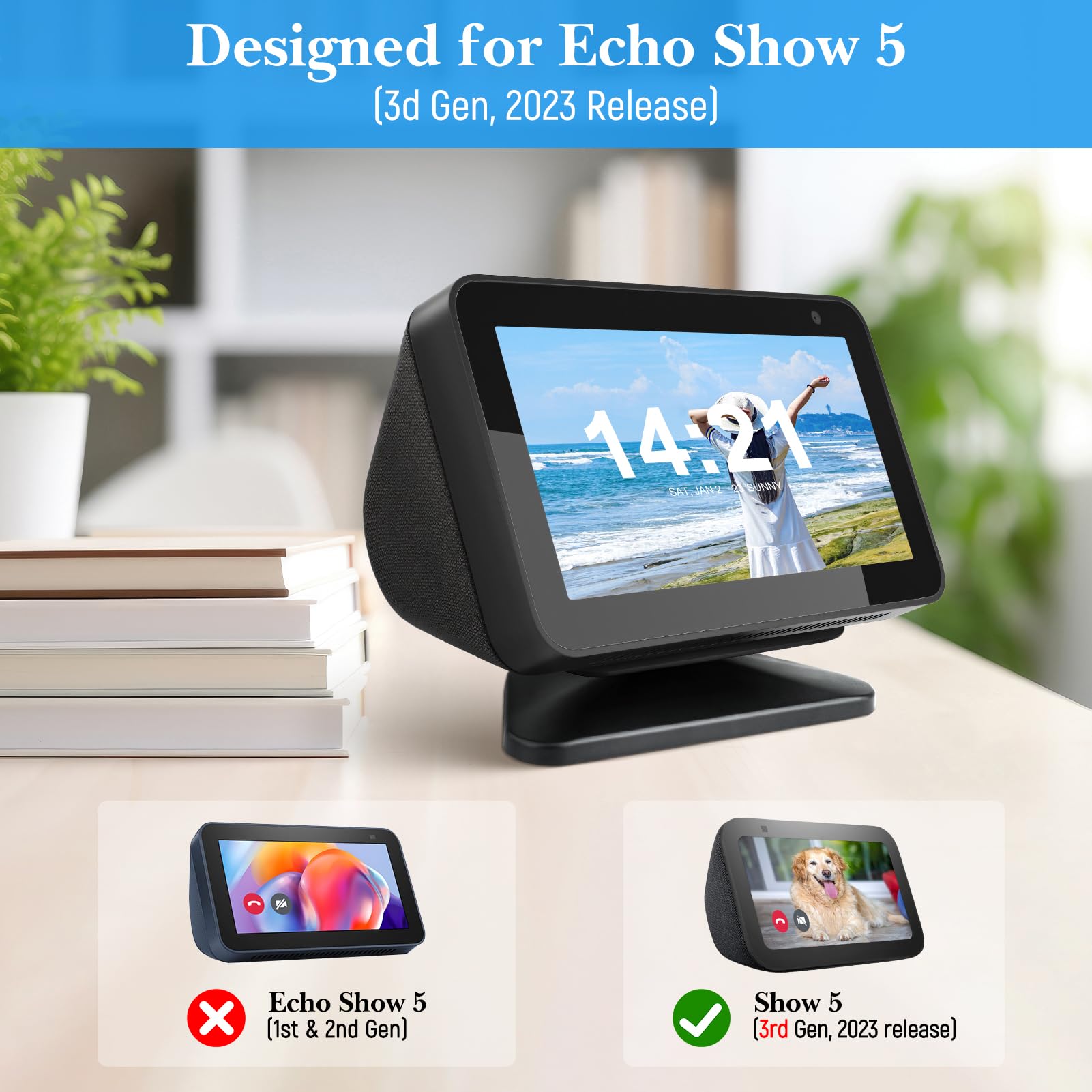 Echo Show 5 (第3世代) マグネットスタンド、持ち運び用ケース付 Amazon.co.jp: QLoztyse 調節可能なスタンド Echo Show 5 第3