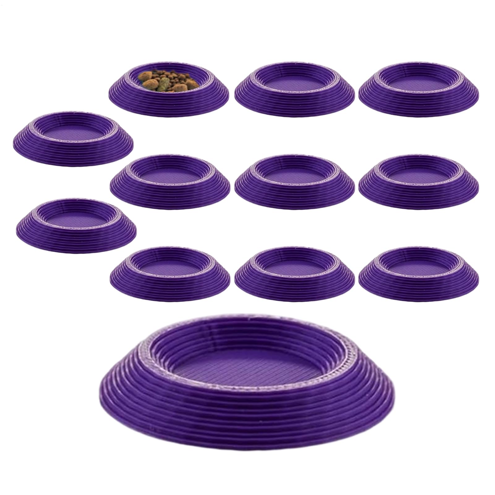 Mppchhn Isopod Feeder Dish, Non-Slip Enclosures Feeding Tray, Isopod Feeding Bowl, for Springtails Millipedes Dwarf Invertebrates