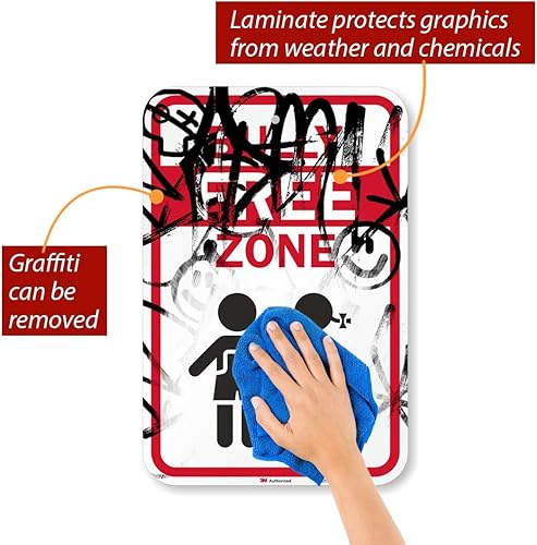 Miniatura 2 de SmartSign Letrero "Bully Free Zone"  Aluminio reflectante de grado de alta intensidad 3M de 12 x 18 pulgadas