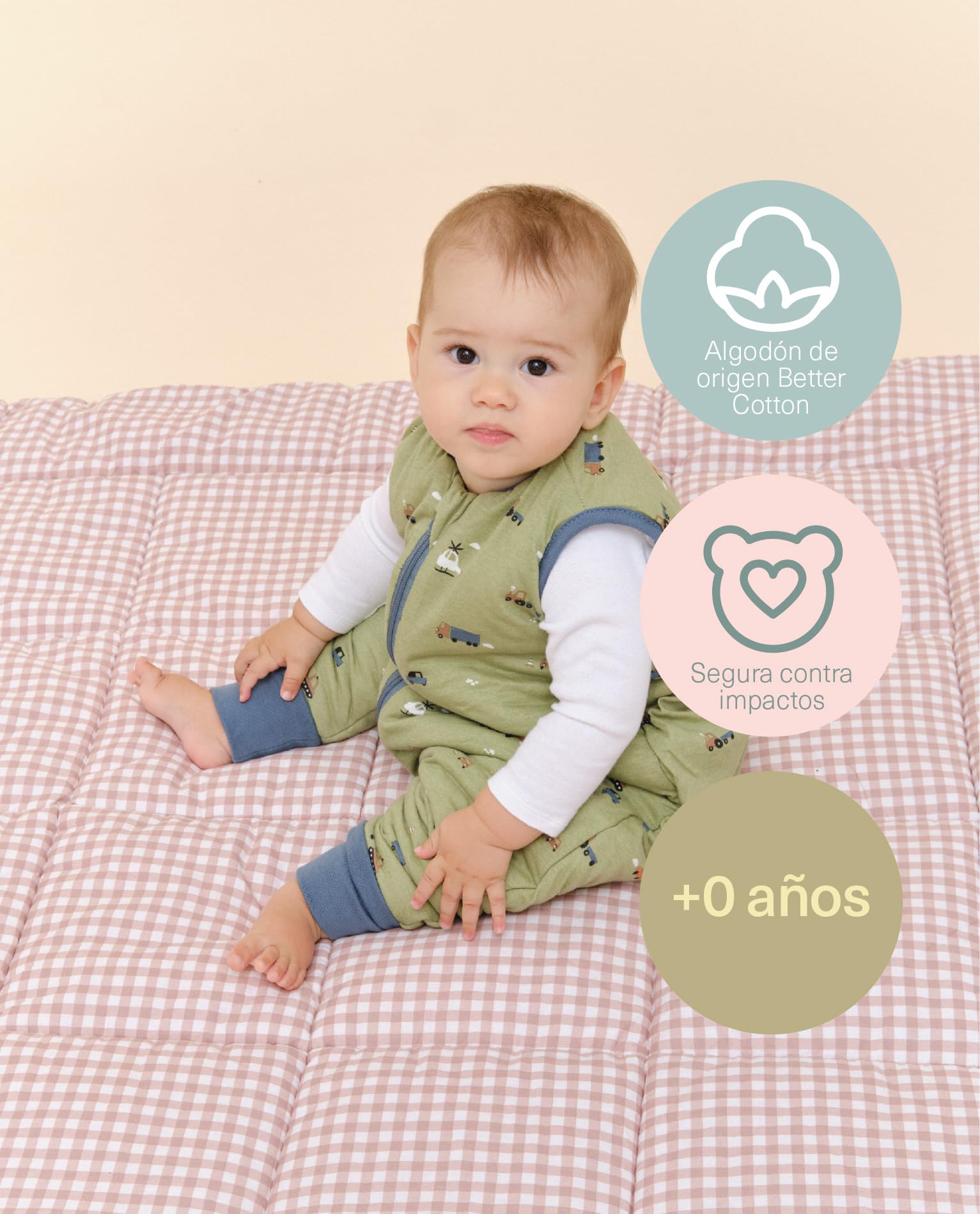 molis&co. Alfombra de Juegos para bebé. Alfombra Infantil extragrande 120x120cm plegable, portátil, Tapete de suelo niños pequeños y bebés. OEKO TEX 100. (Dusty Rose, 120x120 (Cuadrada)) — view 3
