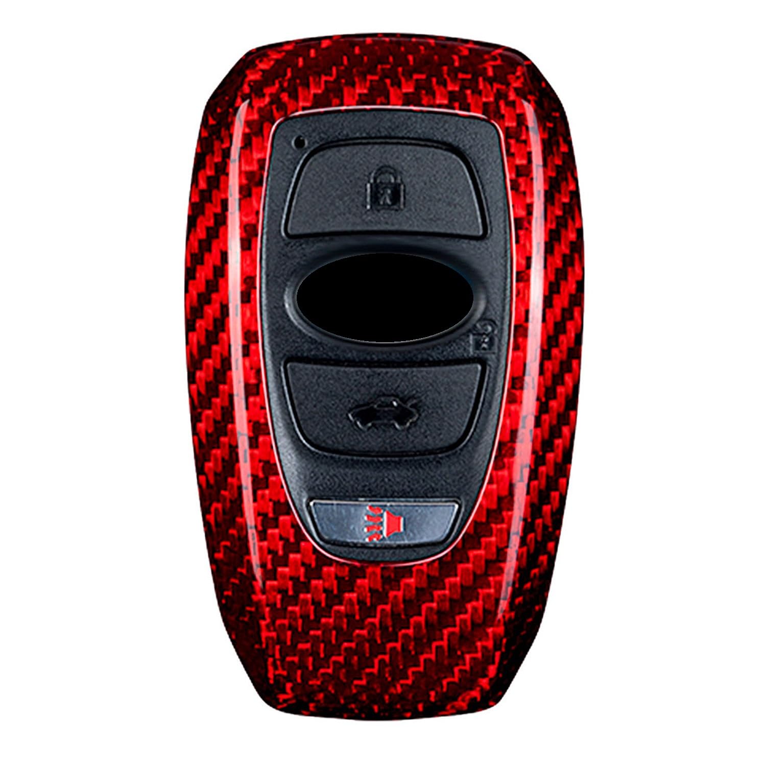M.JVisun Genuine Carbon Fiber Key Fob Cover for Subaru Ascent BRZ Crosstrek Forester Impreza Legacy Levorg Outback STI WRX XV Smart Car Remote Key Fob