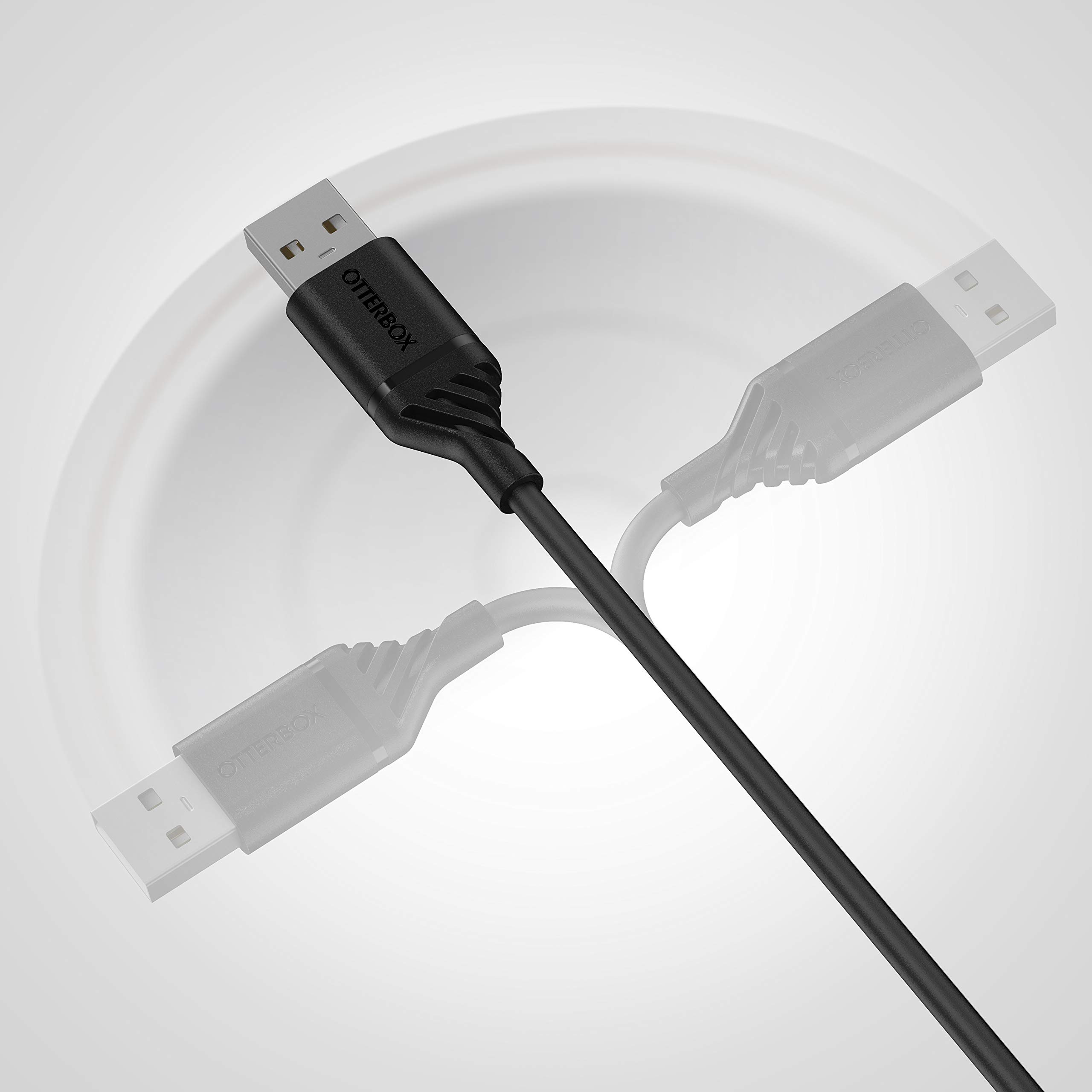 OtterBox Cavo 3 in 1 Ultra Resistente con connettori USB-A,USB-C e Lightning, Cavo di Ricarica per Smartphone e Tablet, Robusto, Testato per Pieghe e flessibilità, 1M, Nero