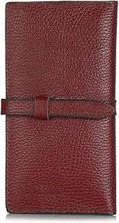 Dr.Key Matte Leather Bi-Fold Strap Closure Wallet for Women