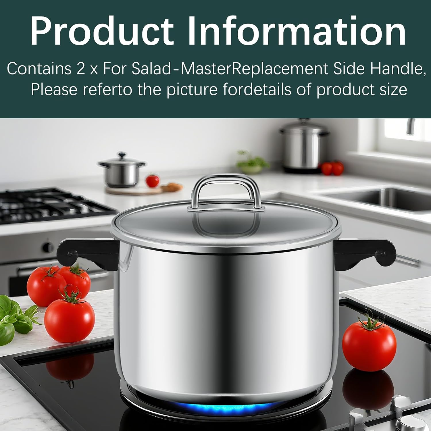 2-Pack Side Handle Replacement for Saladmaster Pre-1994, 3QT 4QT
