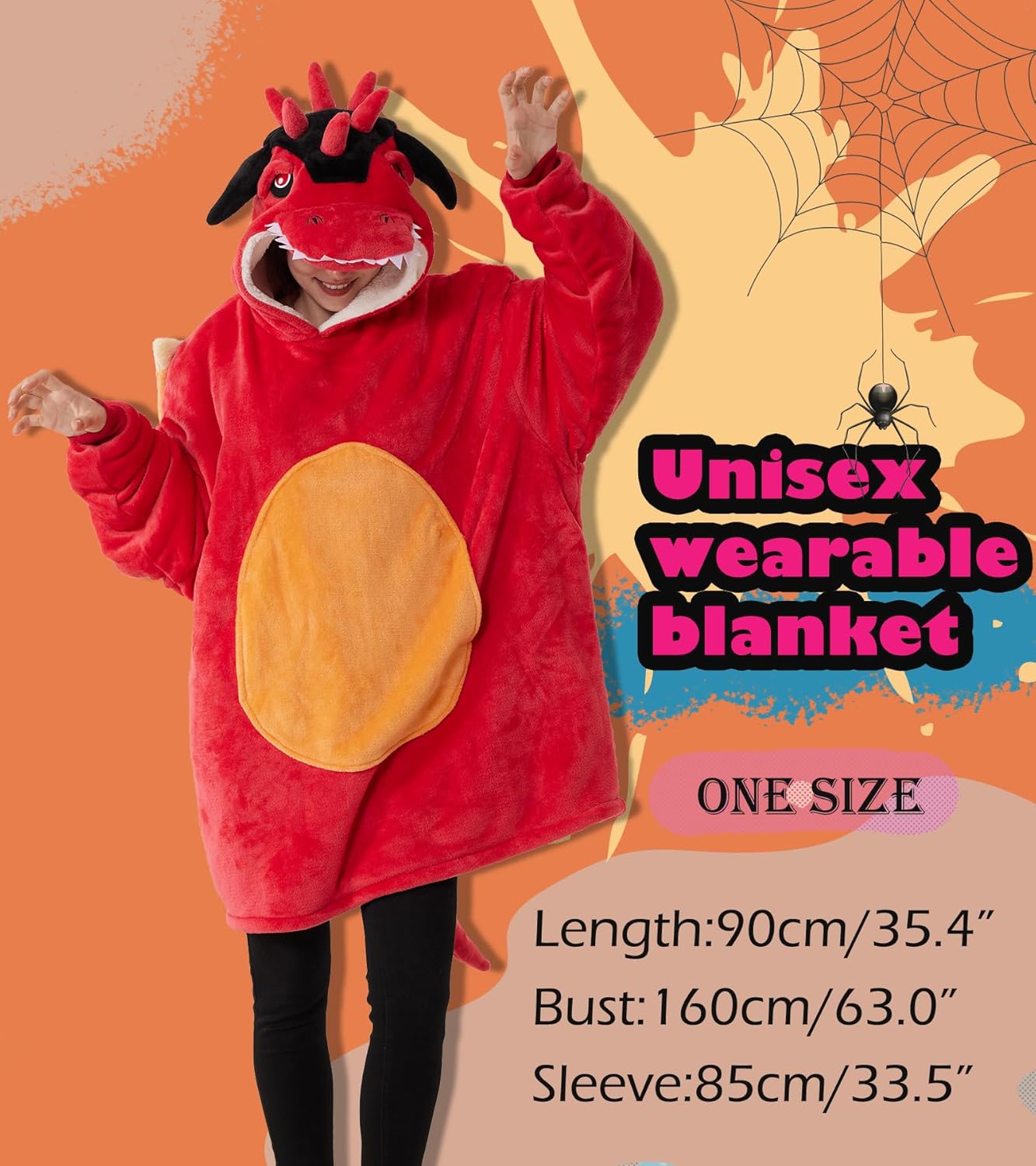 Kgromfy Unisex Animal Costume Novelty Oversized Pullovers Halloween Animal Cosplay Pajamas Warm Comfy Christmas Hoodie Outfit - Image 2