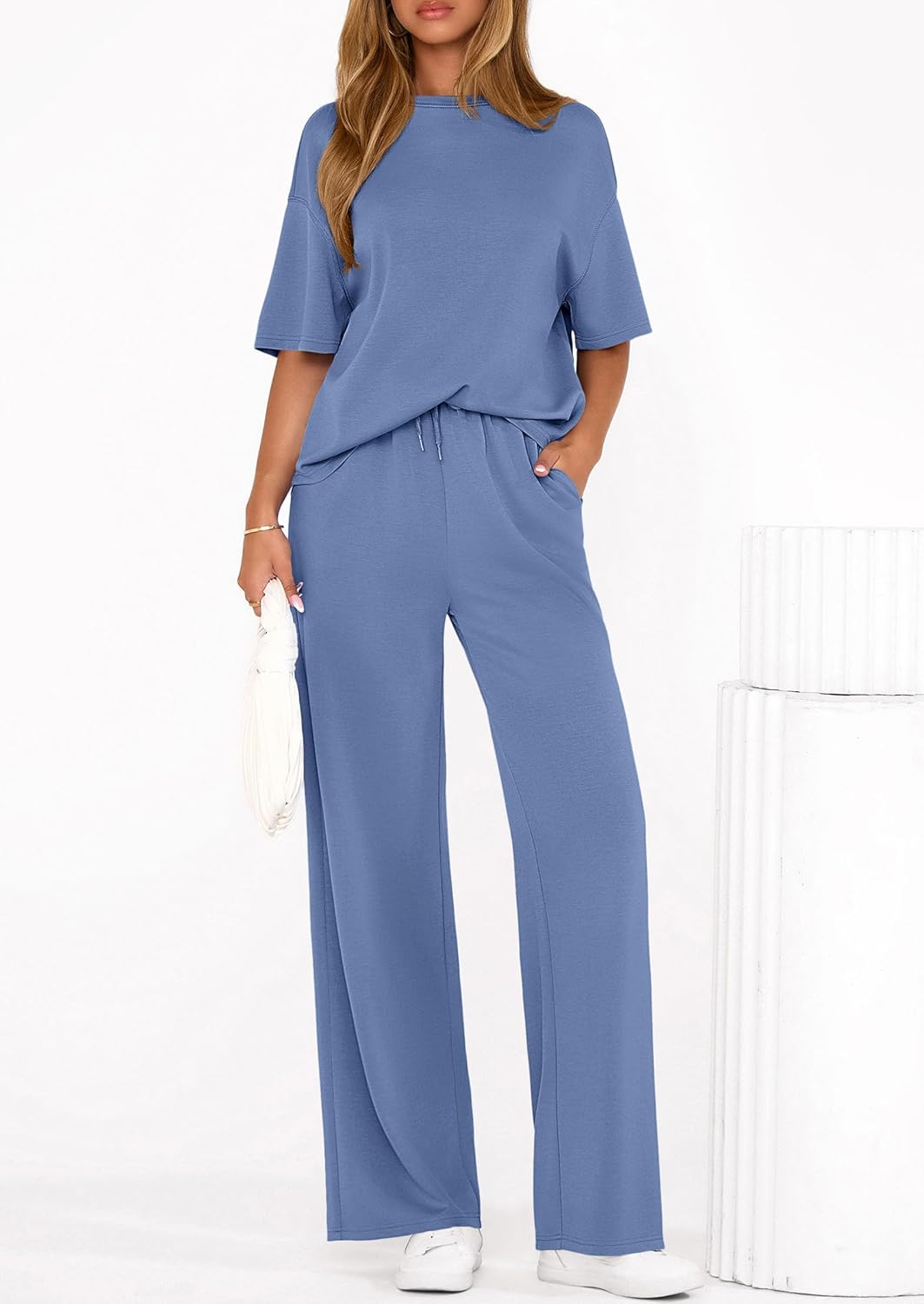 PRETTYGARDEN 2 Piece Lounge Sets for Women Summer 2026 Short Sleeve Matching Airport Travel Outfits Casual Spring Clothes - Image 8