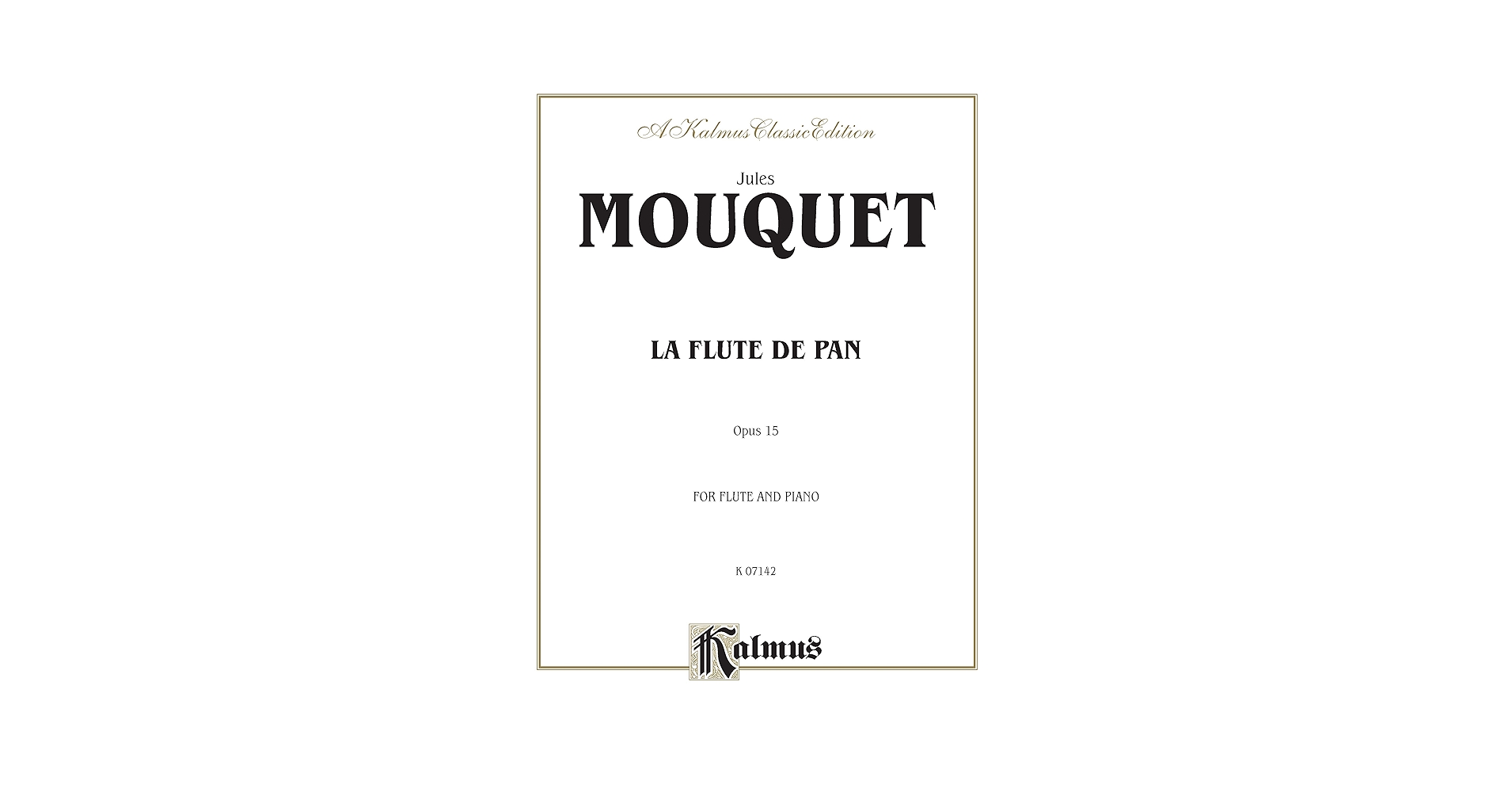 ピカソ、Etudes Pour La Flute De Pan Jules Mouquet - La flûte de Pan (Op. 15), 1st movt 60