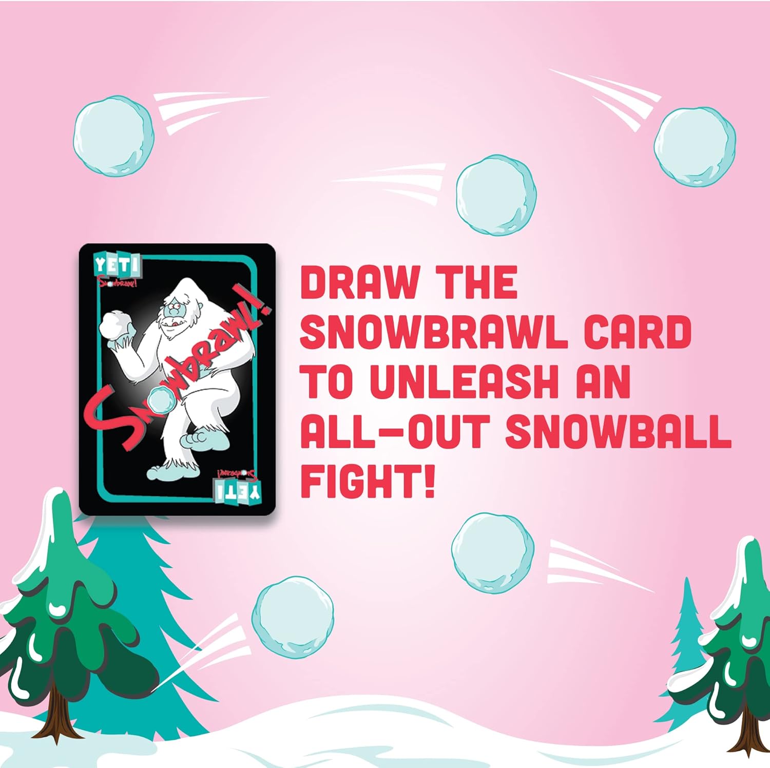 Big Discoveries Yeti Snowbrawl - A Snowball Stacking Brawl Card Game | Includes 40 Snow Balls - Fun Board Game for Kids, Teens, Adults