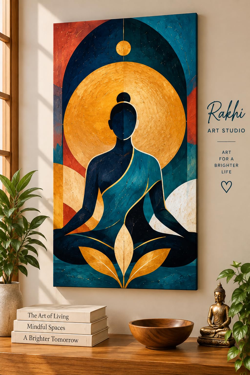 Meditating Figure Acrylic Handmade Painting | Hand-painted, Original Artwork-picture-30