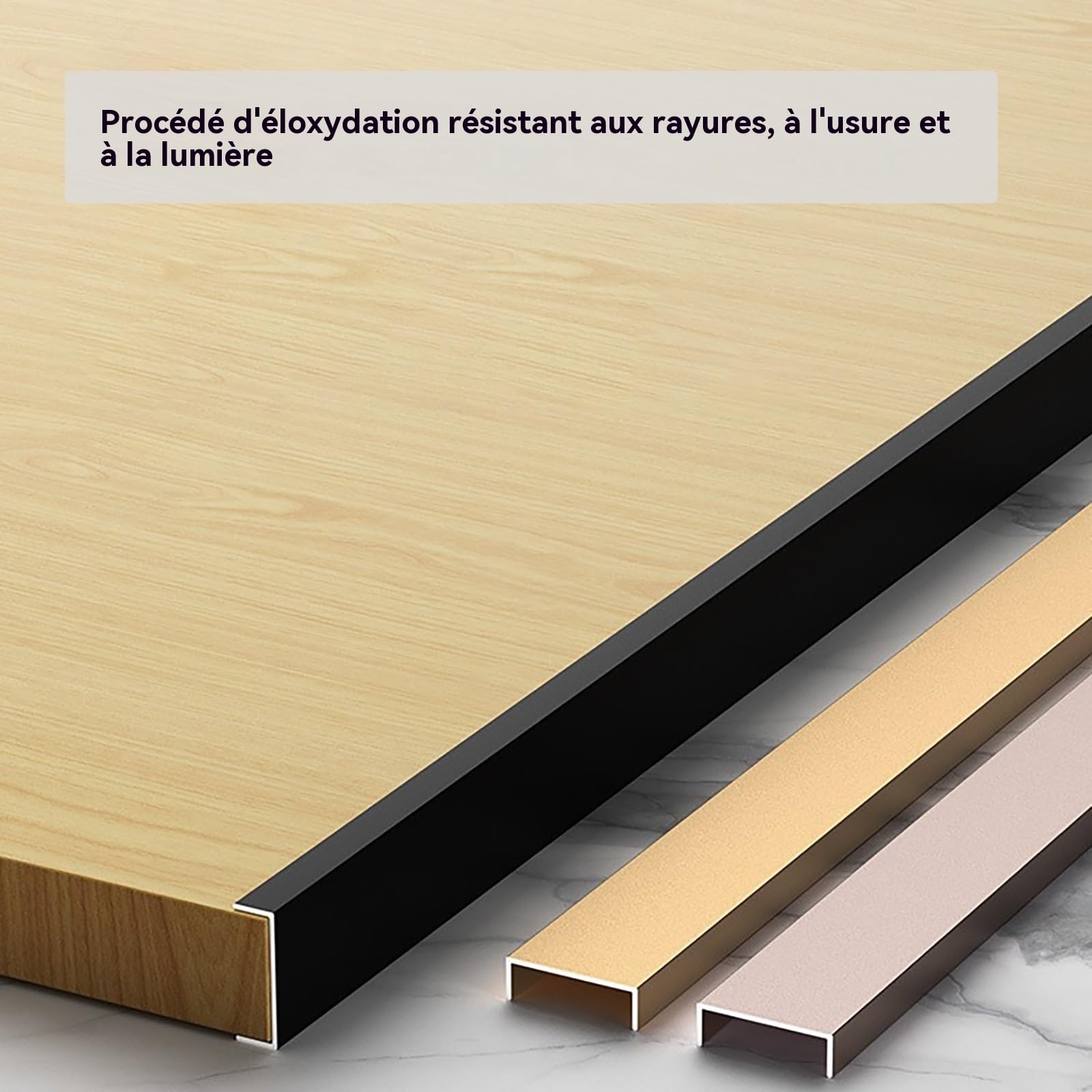 Baguette Angle Mur Profilé en U 100cm* 3 Pièces Profile Aluminium Carrelage Baguette Sol Parfait pour La Construction, Décoration Et Rénovation, Résistant Et Esthétique(Silver,40mm)