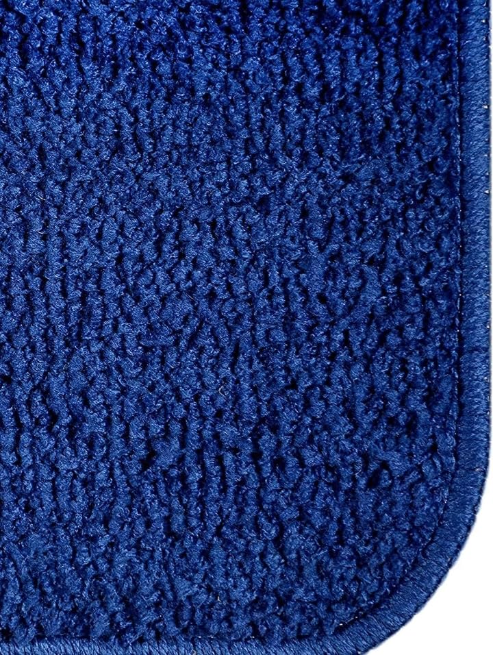 Image of Shree JEE Home Solid Microfibre Bathroom Mat Soft and Non-Slip Mat for Kitchen Door and Bedroom (40x60cm) Pack of 2 (Blue)