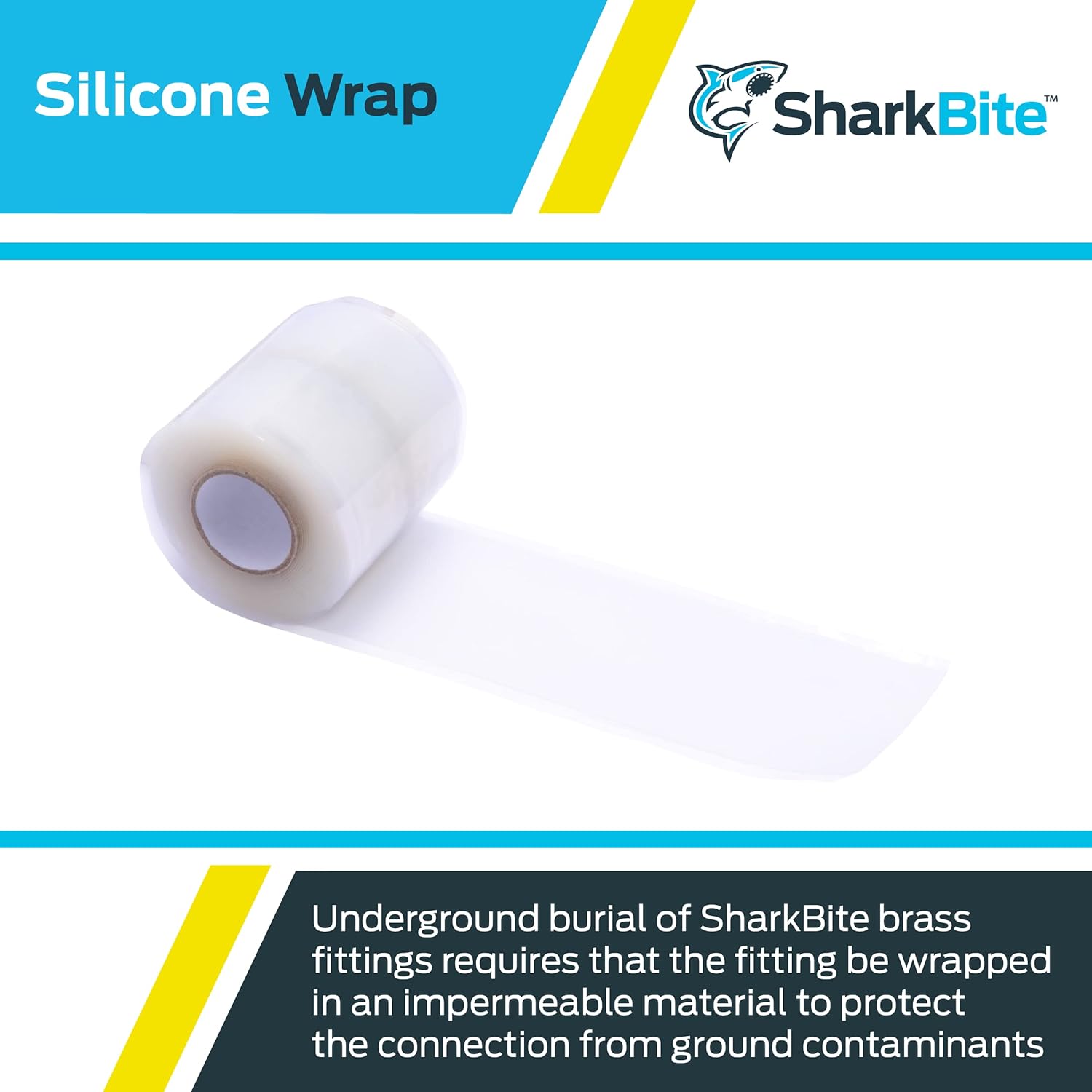 SharkBite Silicone Pipe Wrap for Push to Connect Brass Plumbing Fittings, 25406A