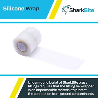 SharkBite Silicone Pipe Wrap for Push to Connect Brass Plumbing Fittings, 25406A