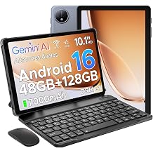 P10 10 Inch Tablet, 48GB RAM+128GB ROM/2TB TF,Android tablet 10 inch,Gemini AI, 90Hz Display, 7000mAh/ 5W OTG/ 5G WiFi/Face ID/OTG/GPS/ 3.5mm Jack/Widevine L1,With tablet pen