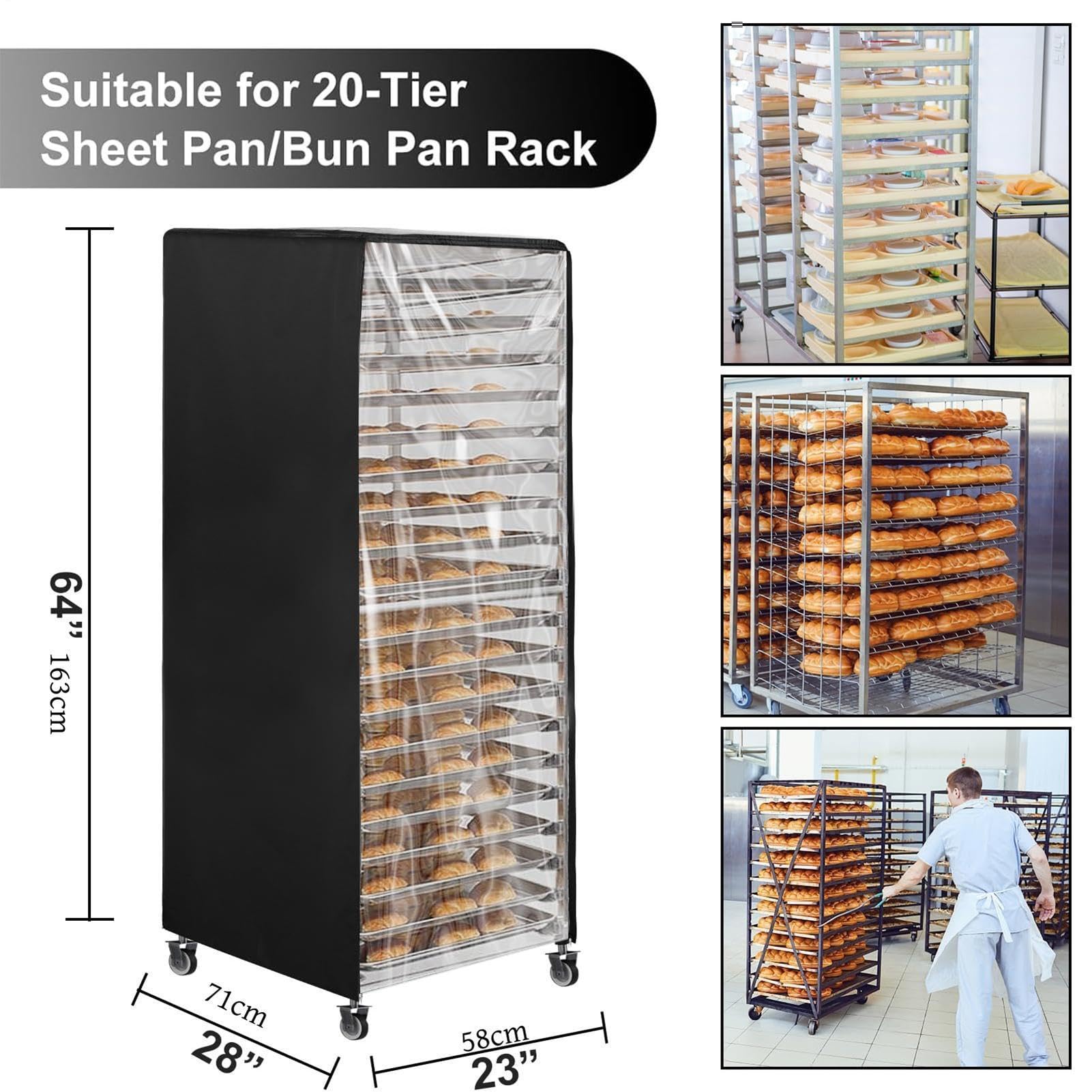 Housse Pour Échelle De Cuisine - PVC 58x71x163cm | Anti-poussière Imperméable Avec Fermeture Éclair | Protection Pour Chariot À Plateaux - Pour Boulangerie Buffet Garde-manger