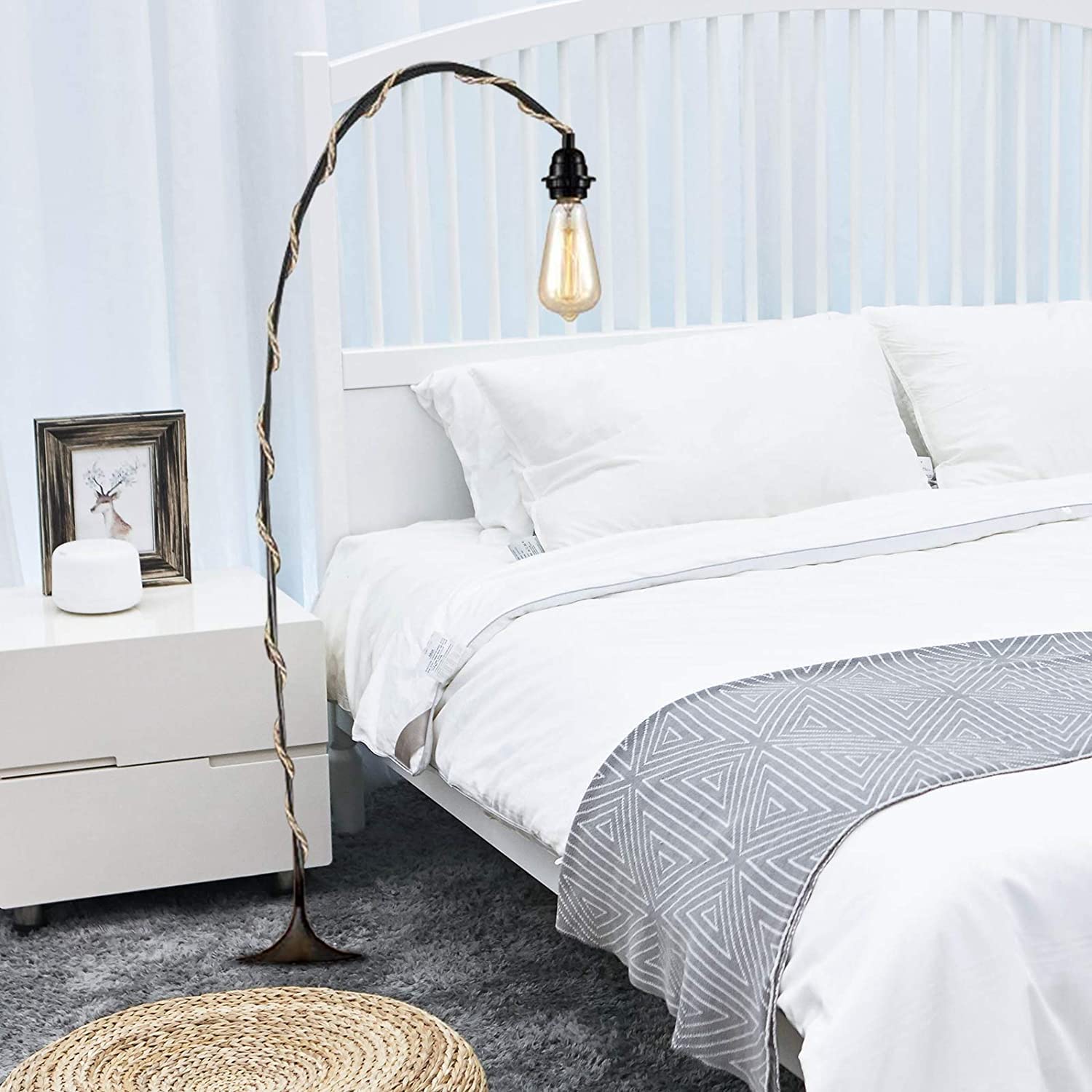 Vintage Hanglampen E27*5 Houten Hanglamp Hennep touw DIY Hoogte Verstelbare Kroonluchter Retro Industriële Eetkamer Plafond Licht Metalen Hanglamp Kleding Winkel Bar 100cm Fixture Verlichting