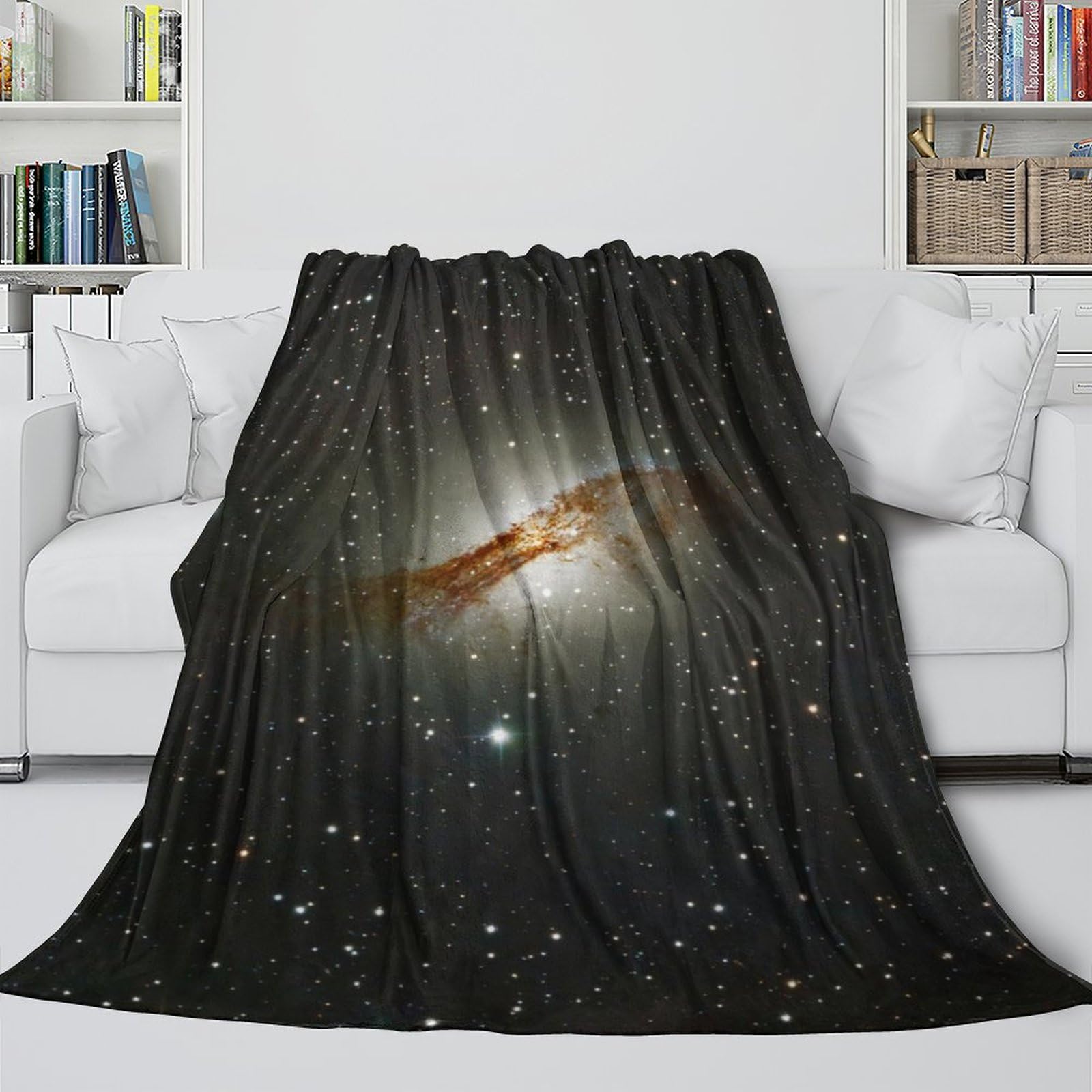 Centaurus A Galaxy Soft Fuzzy Blanket - Universe Starry Soft Blanket Birthday Gift for Son Daughter Grandson Granddaughter Friend 60x80inch(150x200cm)