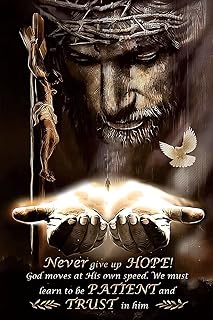 Jesus Poster,Jesus wall art prints,Jesus Poster Of Christ,Religious Faith Poster,Bible Scripture Wall Decoration Abstract Christ Cross Artwork God Inspirational Painting Modern Home Decorations For Living Room Bedroom Office (16"x 24"Unframed)