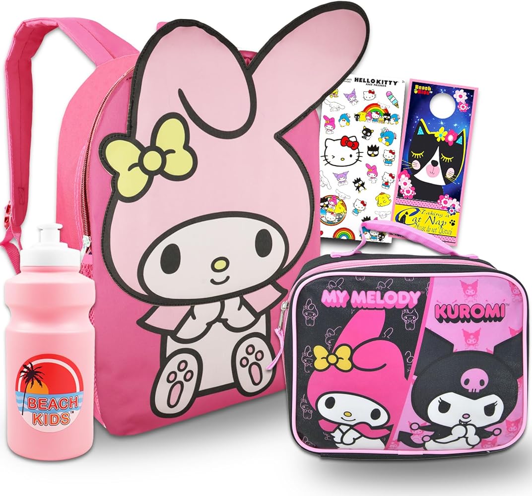 Amazon.com: My Melody Backpack and Lunch Box Set - Bundle of 16