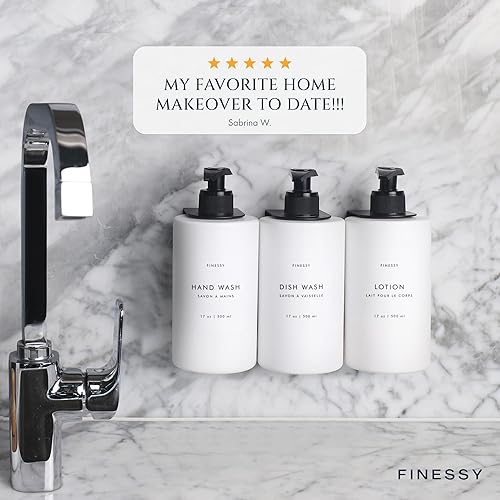 Miniatura 4 de Dispensador de champú y acondicionador de montaje en pared sin taladro, para gel de ducha, gel de ducha, contenedor de botella de jabón recargable