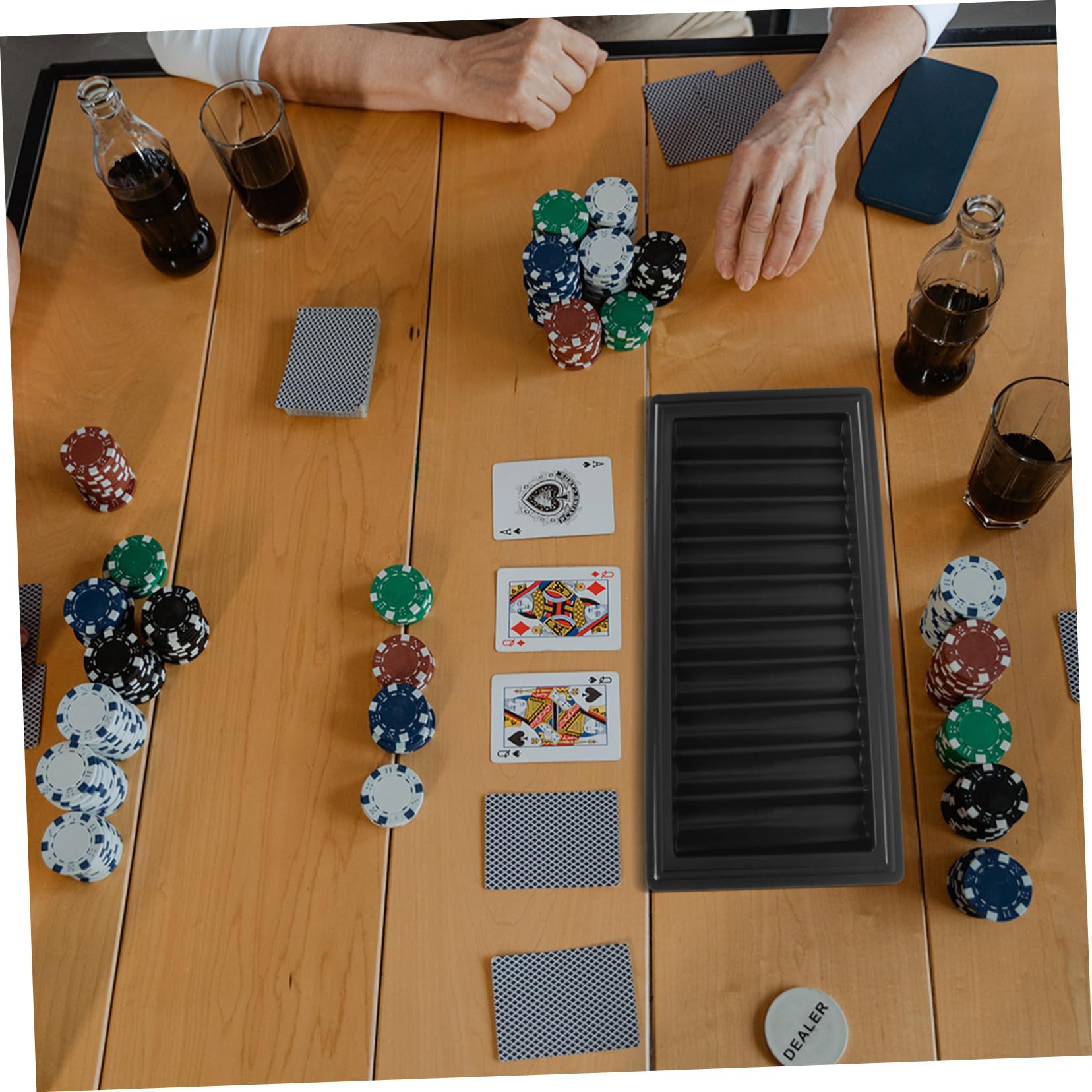 Garneck Chip Tray Für Pokertisch - Praktischer Poker Chip Halter Aus Robustem Plastik - Ideal Zur Aufbewahrung Und Organisation Von Perfekt Für Pokerabende Und Turniere