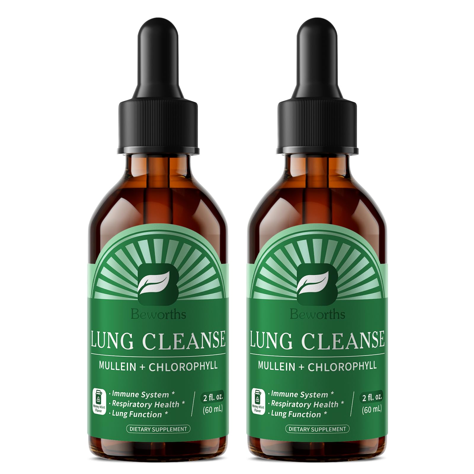 Mullein Drop for Lung, Alchol-Free Lung Detox with Chlorophyll - 4 oz