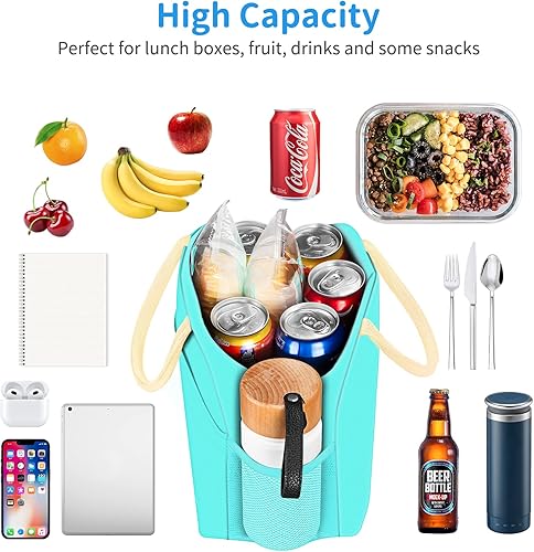 Miniatura 2 de DALINDA Lonchera para mujeres y hombres, reutilizable, aislada, a prueba de fugas, térmica, bolsa de alimentos de alta capacidad para viajes,