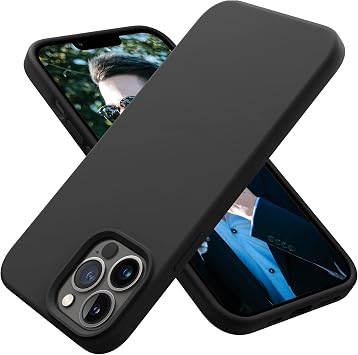 OTOFLY Designed for iPhone 13 Pro Max Case, Silicone Shockproof Slim Thin Phone Case for iPhone 13 ProMax 6.7 inch Black
